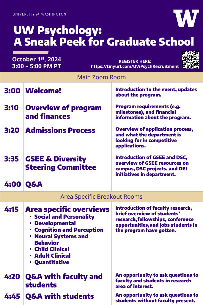 Schedule of events